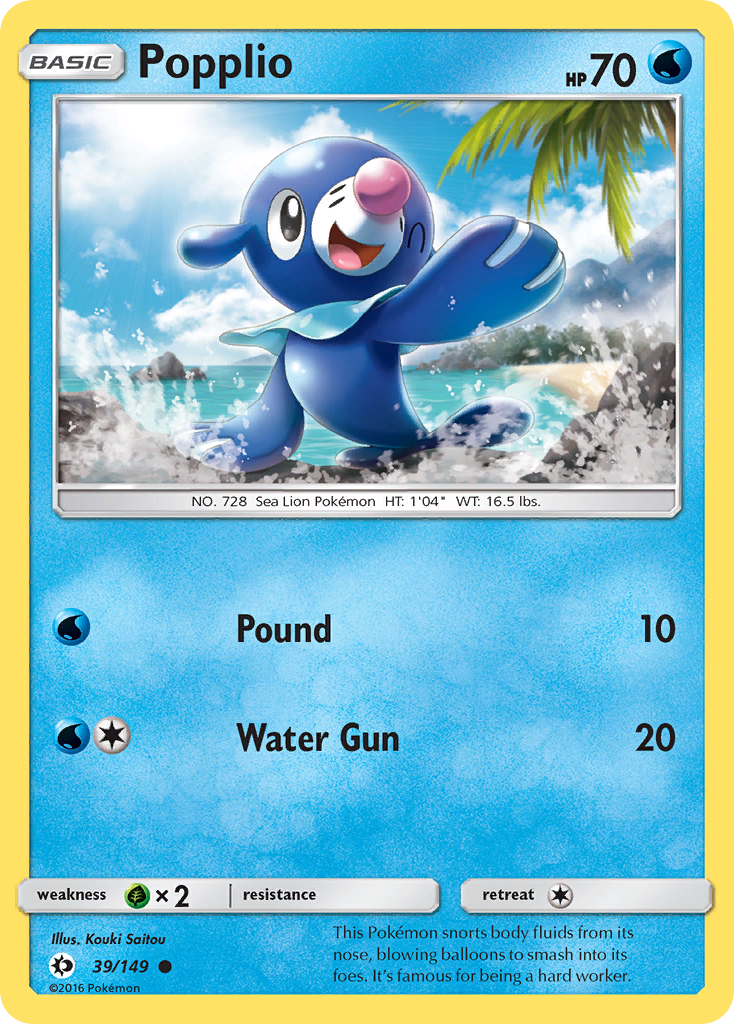 Popplio (39/149) [Sun & Moon: Base Set] - Destination Retro