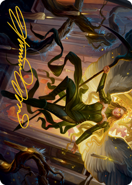 Sigarda, Champion of Light Art Card (Gold-Stamped Signature) [Innistrad: Midnight Hunt Art Series] - Destination Retro