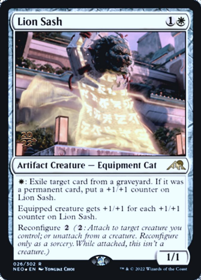 Lion Sash [Kamigawa: Neon Dynasty Prerelease Promos] - Destination Retro