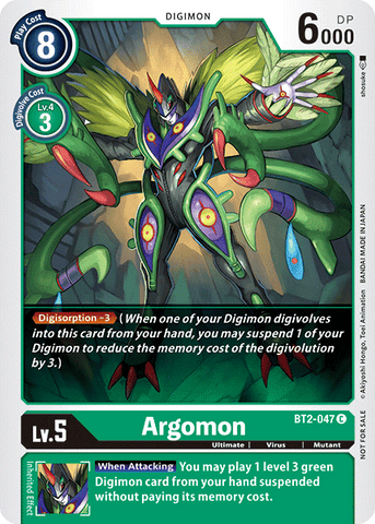 Argomon [BT2-047] (Alternate Art) [Release Special Booster Ver.1.5] - Destination Retro