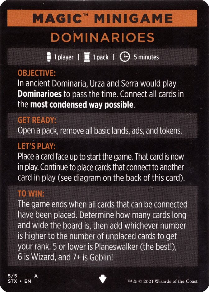 Dominarioes (Magic Minigame) [Strixhaven: School of Mages Minigame] - Destination Retro