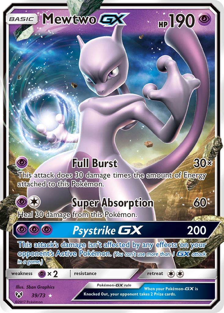 Mewtwo GX (39/73) [Sun & Moon: Shining Legends] - Destination Retro