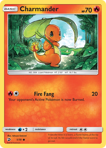 Charmander (1/70) [Sun & Moon: Dragon Majesty] - Destination Retro