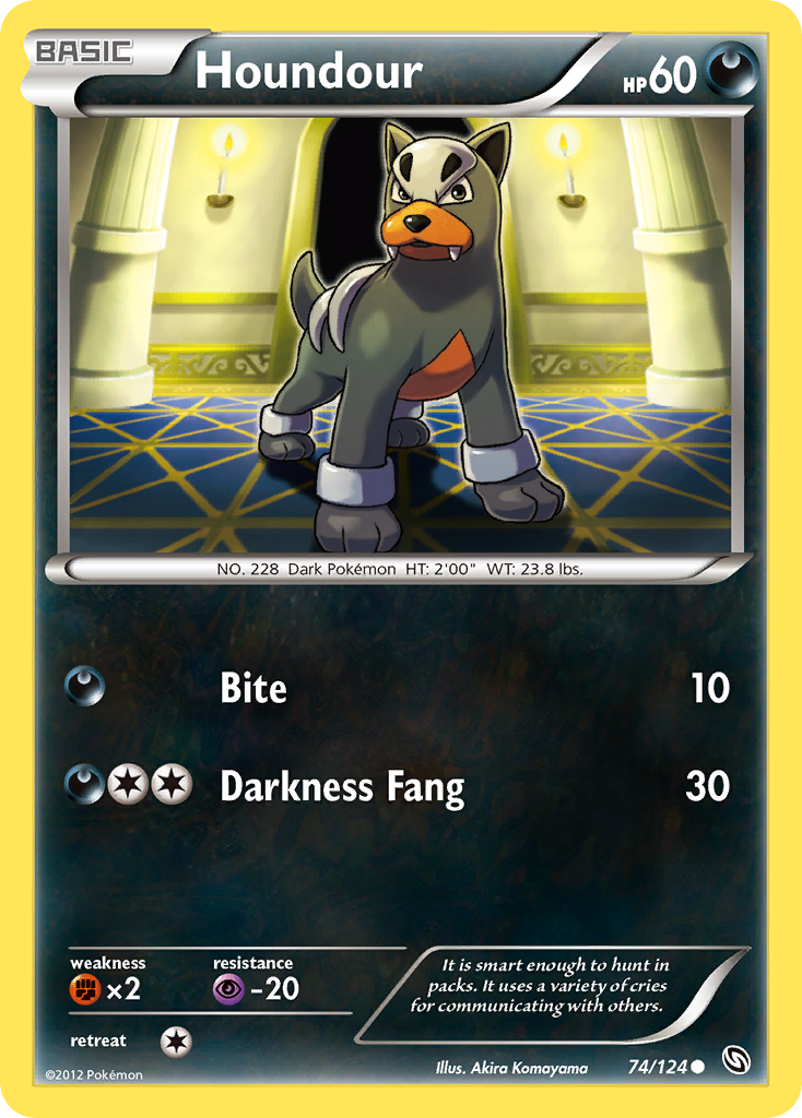 Houndour (74/124) [Black & White: Dragons Exalted] - Destination Retro