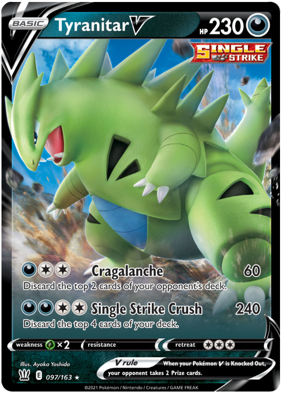 Tyranitar V (097/163) [Sword & Shield: Battle Styles] - Destination Retro