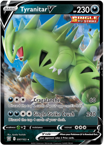 Tyranitar V (097/163) [Sword & Shield: Battle Styles] - Destination Retro