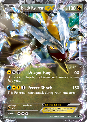 Black Kyurem EX (100/113) [Black & White: Legendary Treasures] - Destination Retro