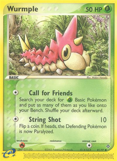 Wurmple (81/97) [EX: Dragon] - Destination Retro