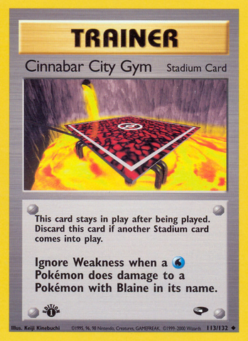 Cinnabar City Gym (113/132) [Gym Challenge 1st Edition] - Destination Retro
