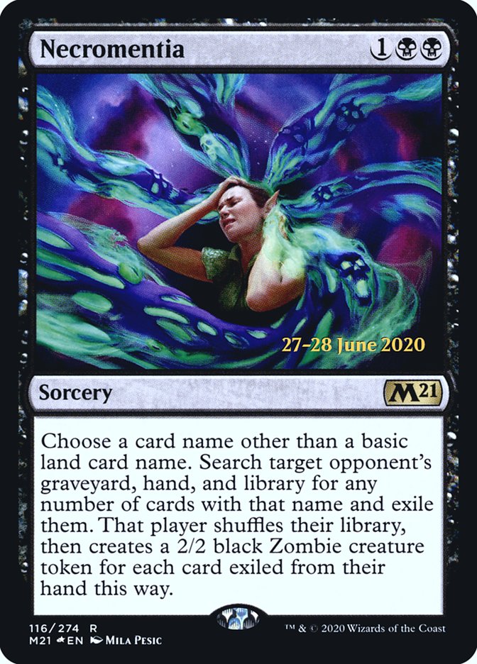 Necromentia  [Core Set 2021 Prerelease Promos] - Destination Retro
