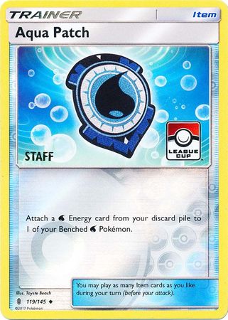 Aqua Patch (119/145) (League Promo Staff) [Sun & Moon: Guardians Rising] - Destination Retro