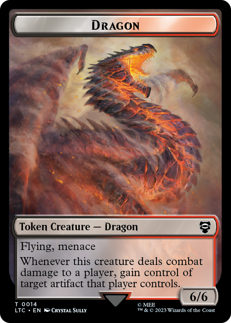 Dragon // Wraith Double-Sided Token [The Lord of the Rings: Tales of Middle-Earth Commander Tokens] - Destination Retro