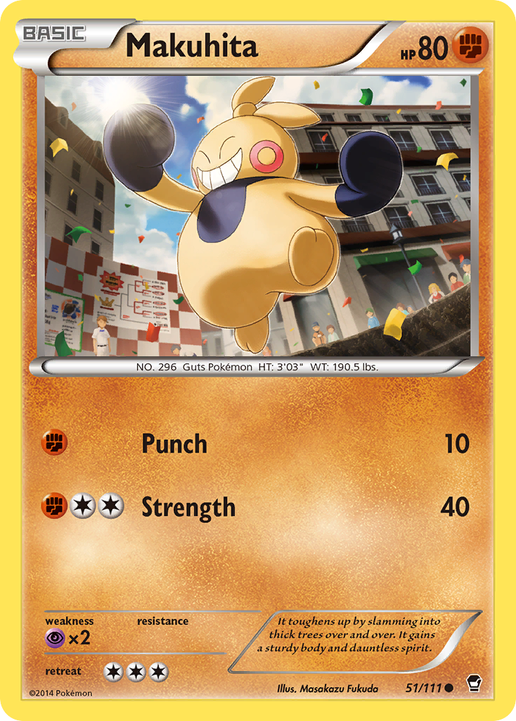 Makuhita (51/111) [XY: Furious Fists] - Destination Retro
