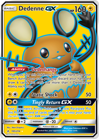 Dedenne GX (195/214) [Sun & Moon: Unbroken Bonds] - Destination Retro