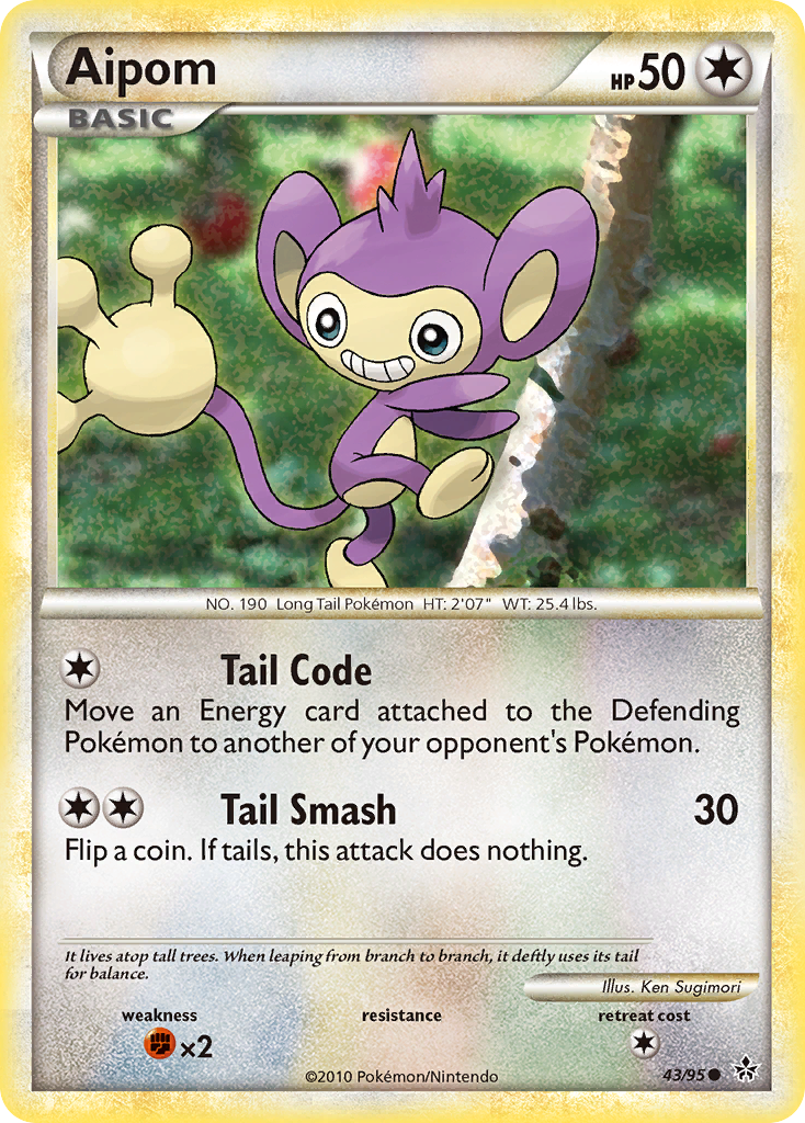 Aipom (43/95) [HeartGold & SoulSilver: Unleashed] - Destination Retro