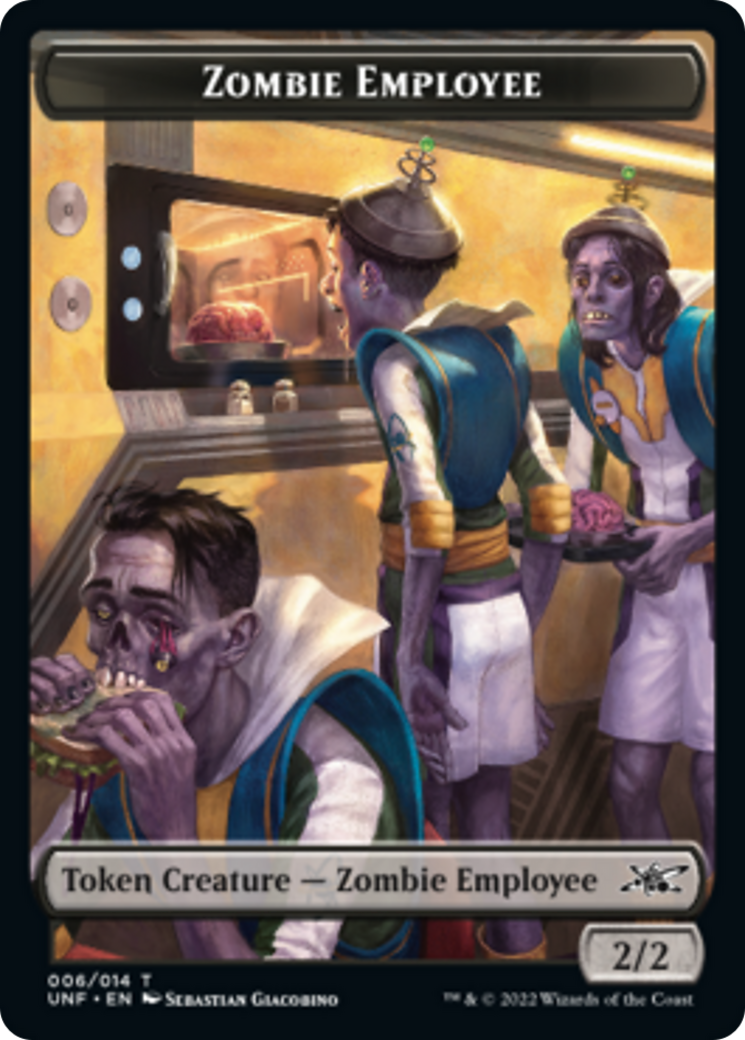 Zombie Employee // Storm Crow Double-sided Token [Unfinity Tokens] - Destination Retro