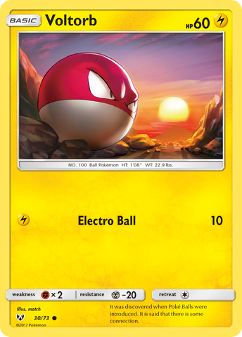 Voltorb (30/73) [Sun & Moon: Shining Legends] - Destination Retro