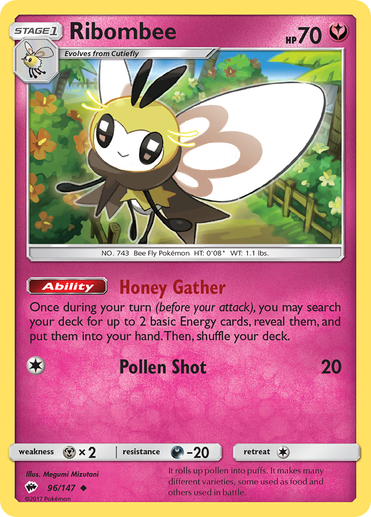 Ribombee (96/147) [Sun & Moon: Burning Shadows] - Destination Retro