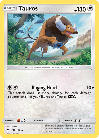 Tauros (129/181) [Sun & Moon: Team Up] - Destination Retro