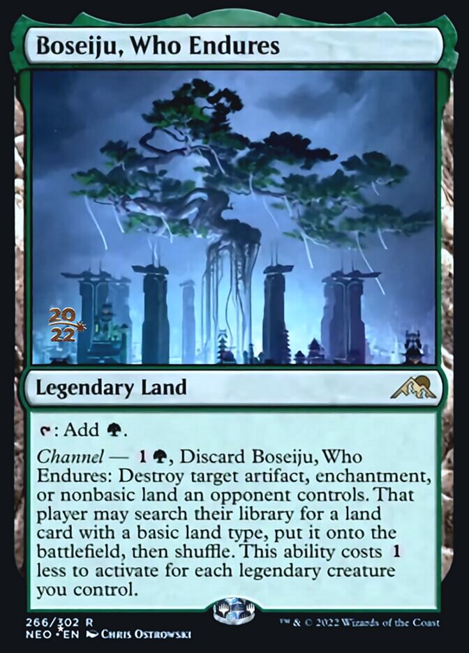 Boseiju, Who Endures [Kamigawa: Neon Dynasty Prerelease Promos] - Destination Retro