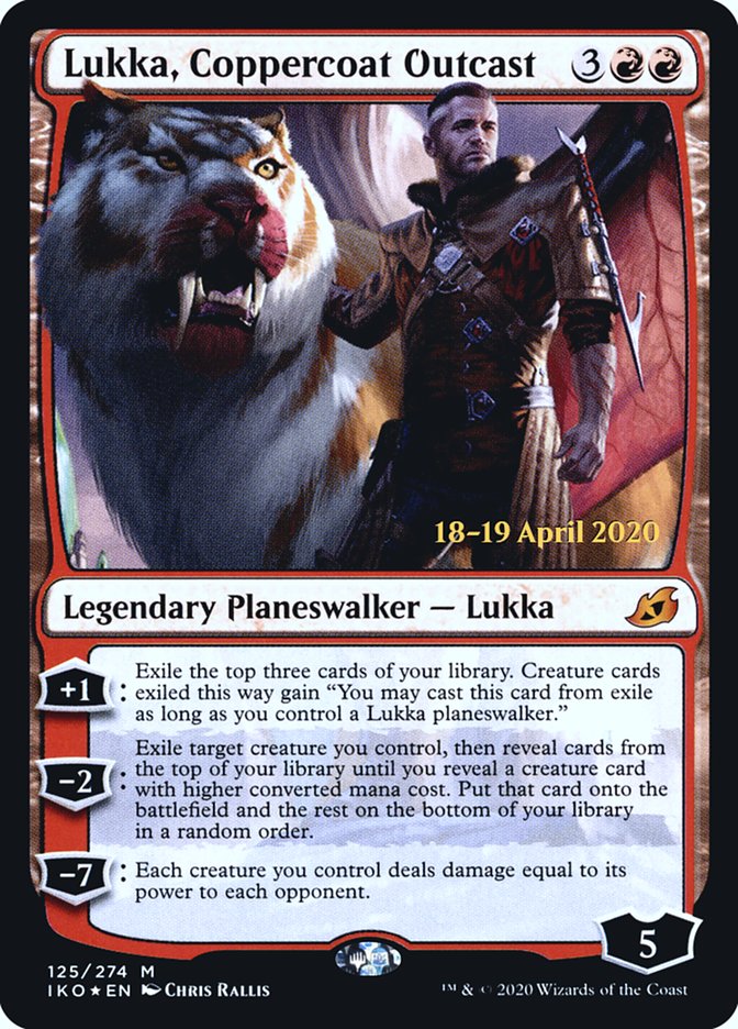 Lukka, Coppercoat Outcast  [Ikoria: Lair of Behemoths Prerelease Promos] - Destination Retro