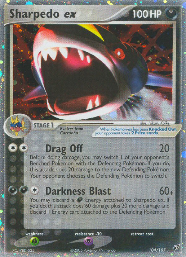 Sharpedo ex (104/107) [EX: Deoxys] - Destination Retro