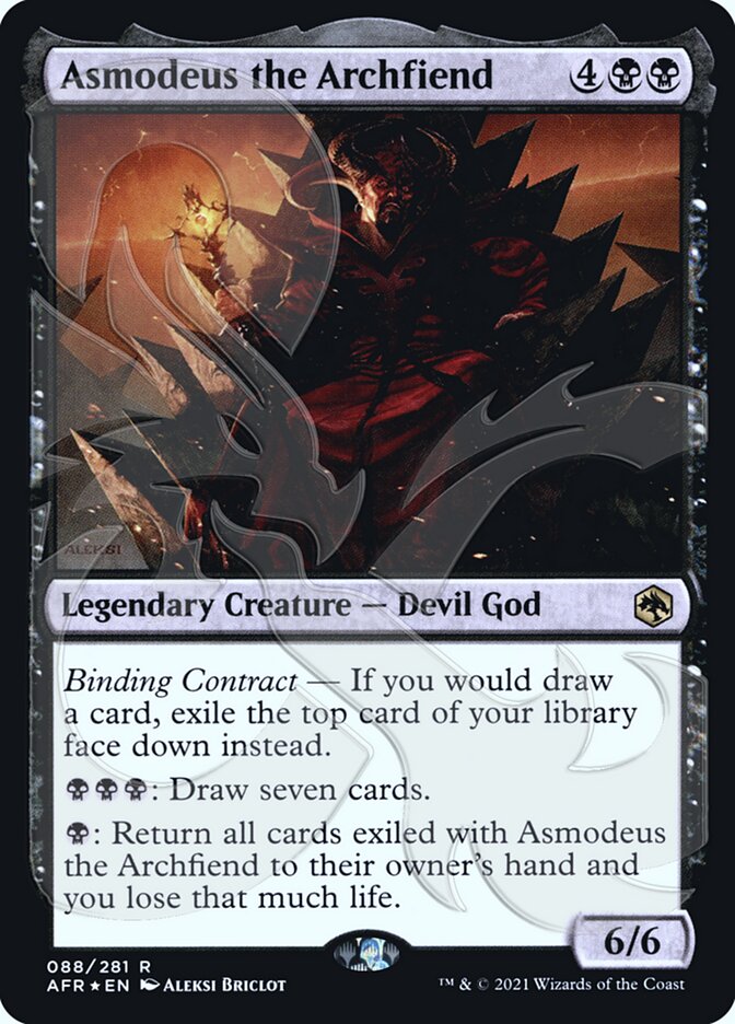 Asmodeus the Archfiend (Ampersand Promo) [Dungeons & Dragons: Adventures in the Forgotten Realms Promos] - Destination Retro