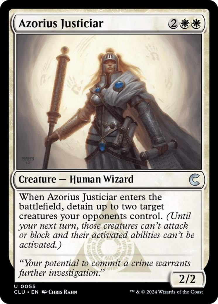 Azorius Justiciar [Ravnica: Clue Edition] - Destination Retro