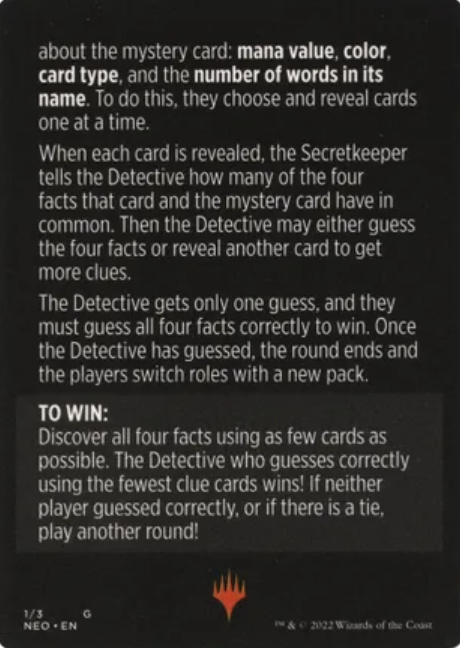 Booster Sleuth (Magic Minigame) [Kamigawa: Neon Dynasty Minigame] - Destination Retro