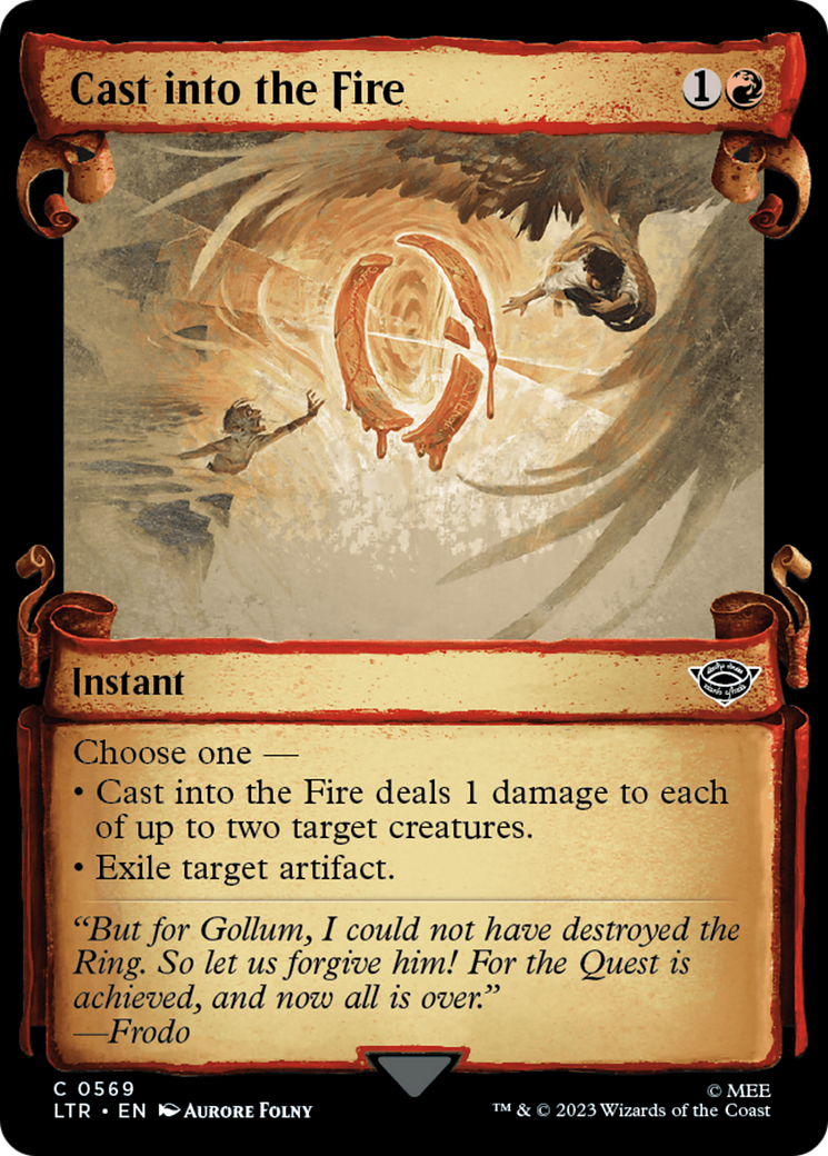 Cast into the Fire [The Lord of the Rings: Tales of Middle-Earth Showcase Scrolls] - Destination Retro