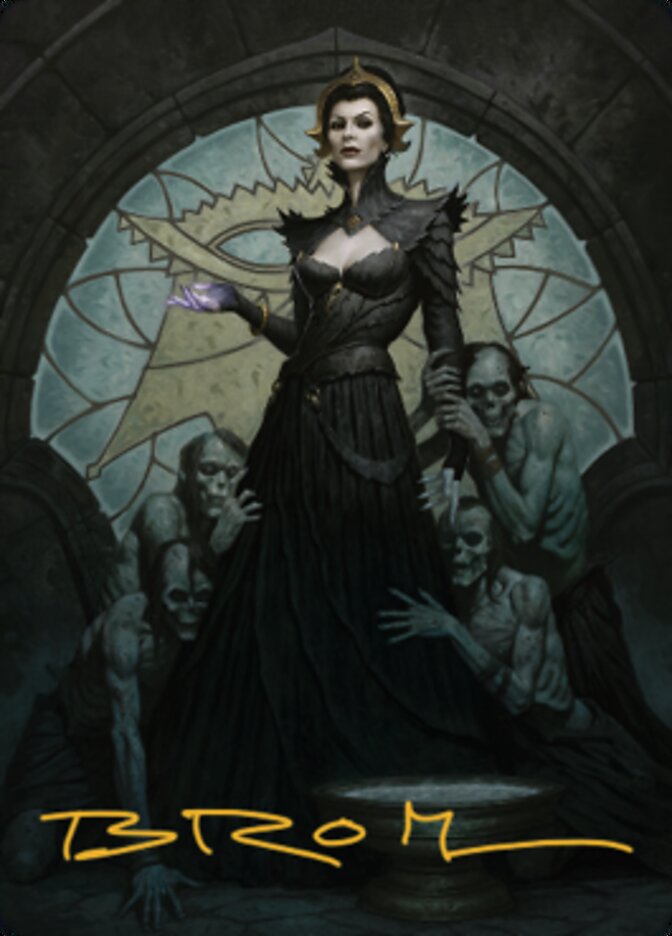 Liliana of the Veil Art Card (Gold-Stamped Signature) [Dominaria United Art Series] - Destination Retro