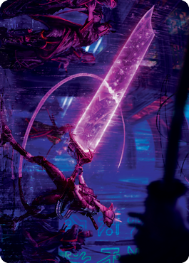 Enormous Energy Blade Art Card [Kamigawa: Neon Dynasty Art Series] - Destination Retro