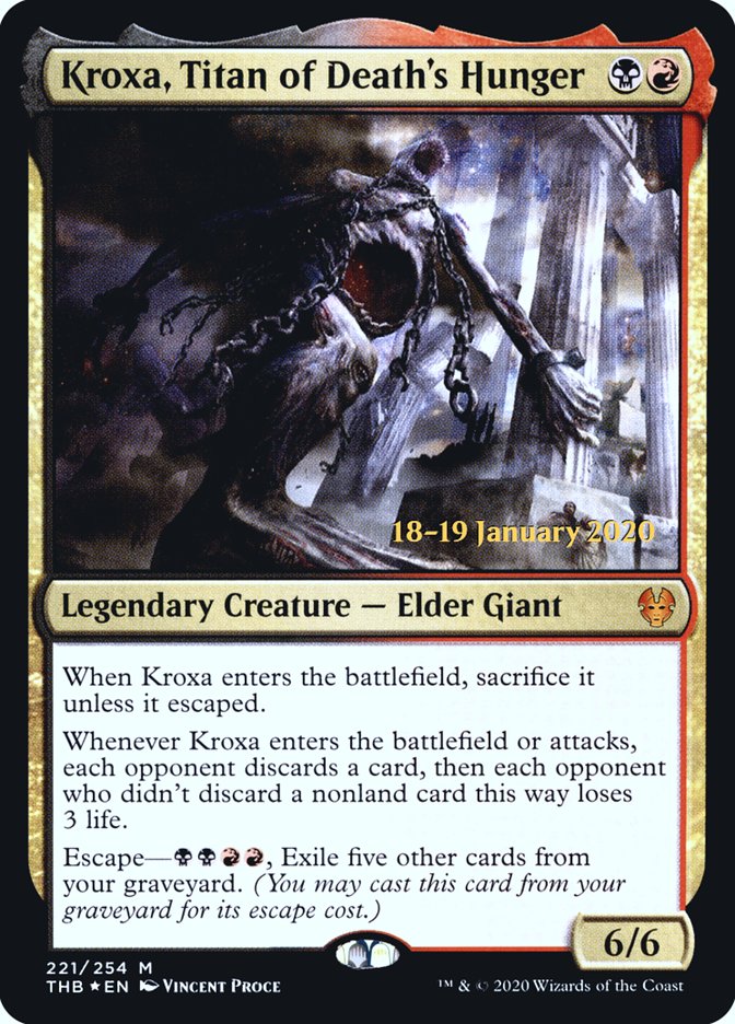 Kroxa, Titan of Death's Hunger [Theros Beyond Death Prerelease Promos] - Destination Retro