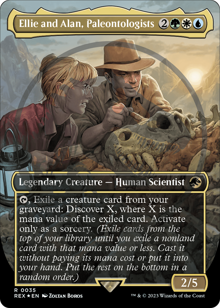 Ellie and Alan, Paleontologists Emblem (Borderless) [Jurassic World Collection Tokens] - Destination Retro