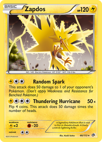 Zapdos (46/113) [Black & White: Legendary Treasures] - Destination Retro
