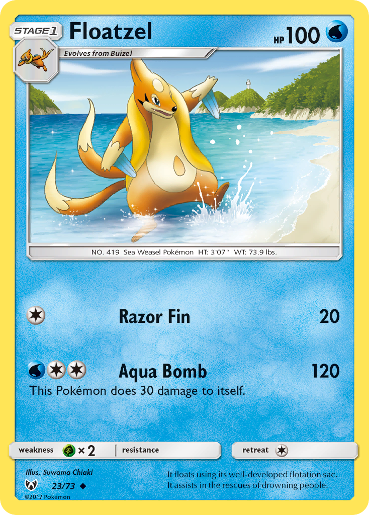 Floatzel (23/73) [Sun & Moon: Shining Legends] - Destination Retro