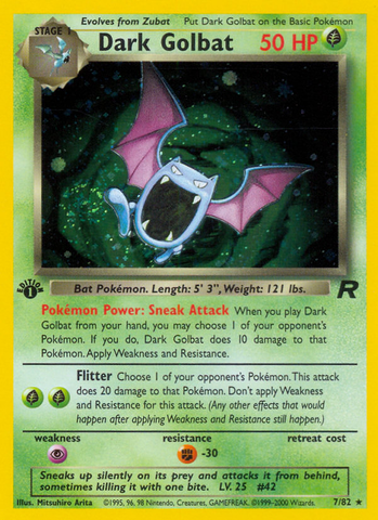 Dark Golbat (7/82) [Team Rocket 1st Edition] - Destination Retro
