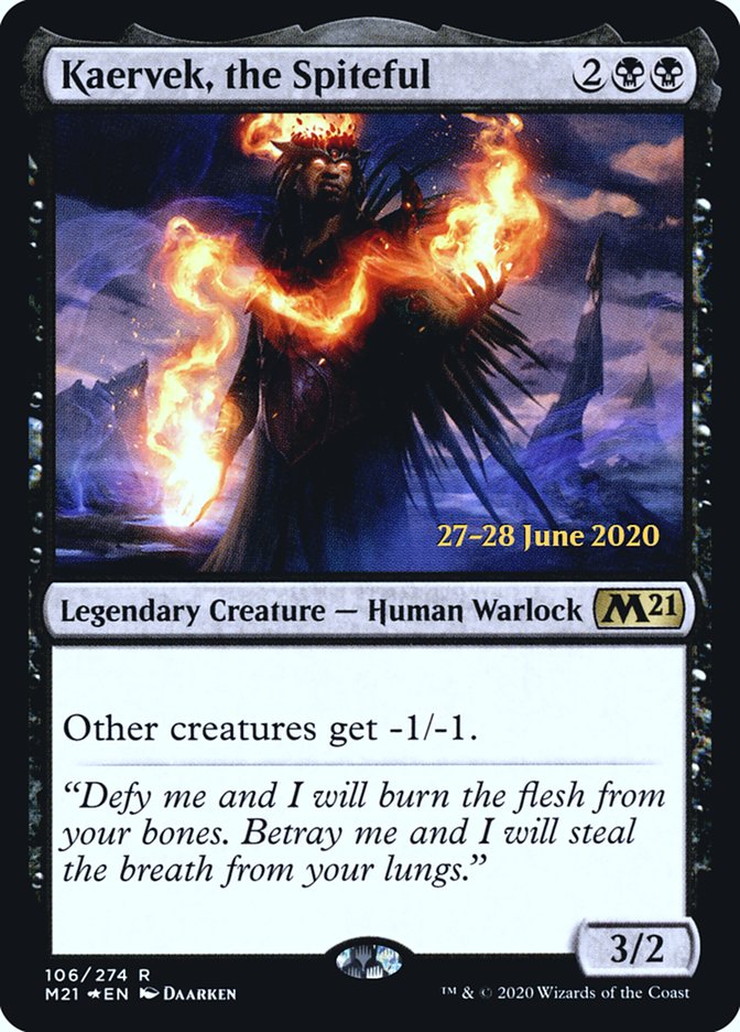 Kaervek, the Spiteful  [Core Set 2021 Prerelease Promos] - Destination Retro