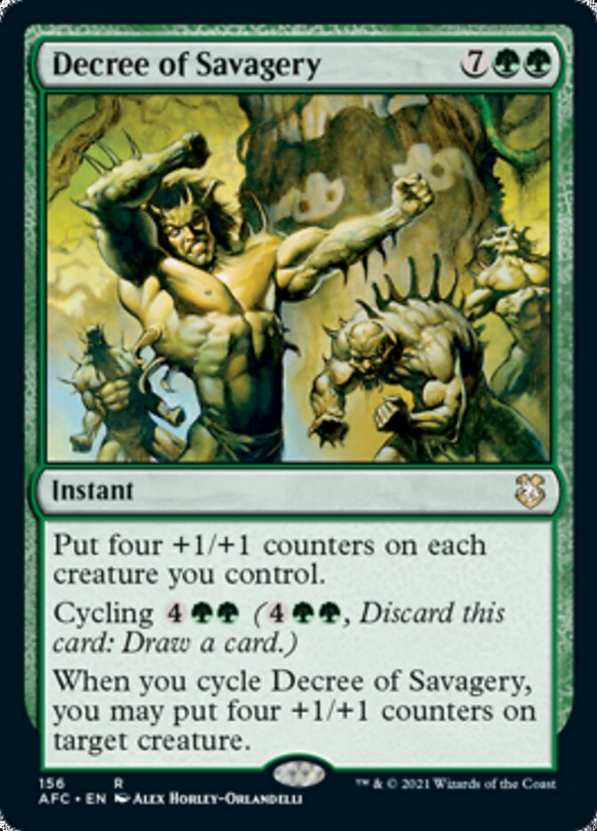 Decree of Savagery [Dungeons & Dragons: Adventures in the Forgotten Realms Commander] - Destination Retro