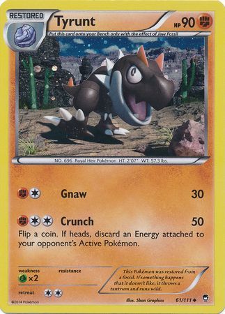 Tyrunt (61/111) (Cosmos Holo) [XY: Furious Fists] - Destination Retro