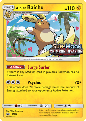 Alolan Raichu (SM72) (Prerelease Promo) [Sun & Moon: Black Star Promos] - Destination Retro
