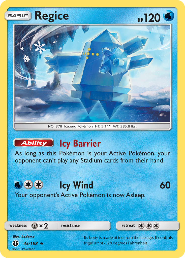 Regice (45/168) [Sun & Moon: Celestial Storm] - Destination Retro