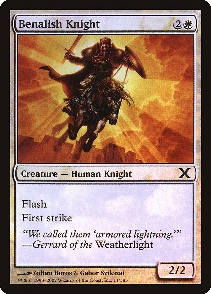 Benalish Knight (Premium Foil) [Tenth Edition] - Destination Retro