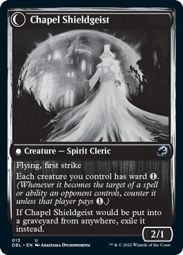 Chaplain of Alms // Chapel Shieldgeist [Innistrad: Double Feature] - Destination Retro