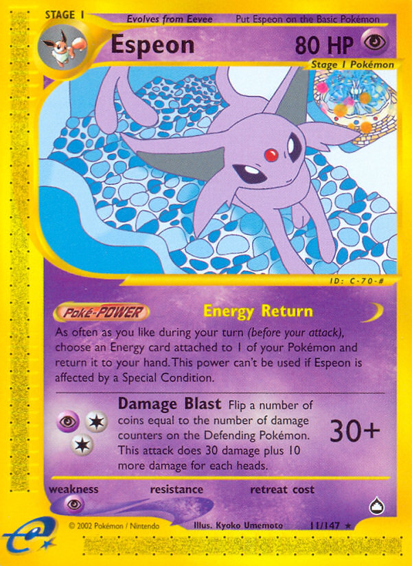 Espeon (11/147) [Aquapolis] - Destination Retro