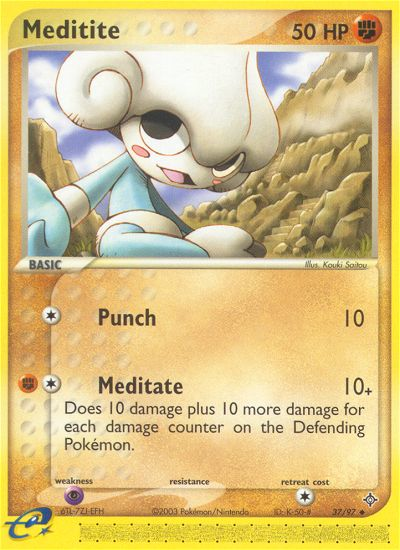 Meditite (37/97) [EX: Dragon] - Destination Retro