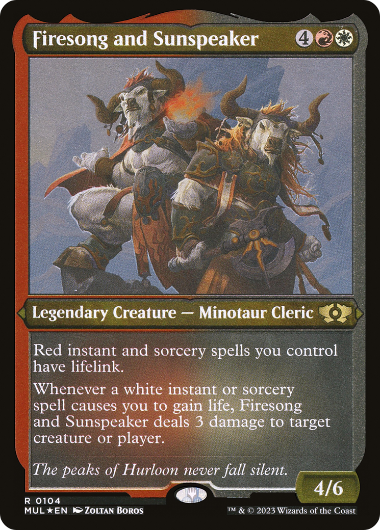Firesong and Sunspeaker (Foil Etched) [Multiverse Legends] - Destination Retro