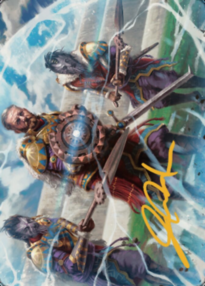 Argivian Phalanx Art Card (Gold-Stamped Signature) [Dominaria United Art Series] - Destination Retro