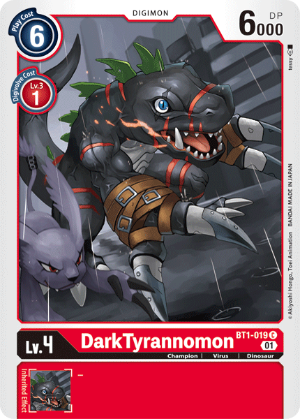DarkTyrannomon [BT1-019] (Alternative Art) [Starter Deck: Gallantmon] - Destination Retro