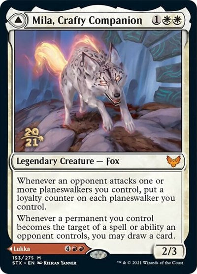 Mila, Crafty Companion // Lukka, Wayward Bonder [Strixhaven: School of Mages Prerelease Promos] - Destination Retro